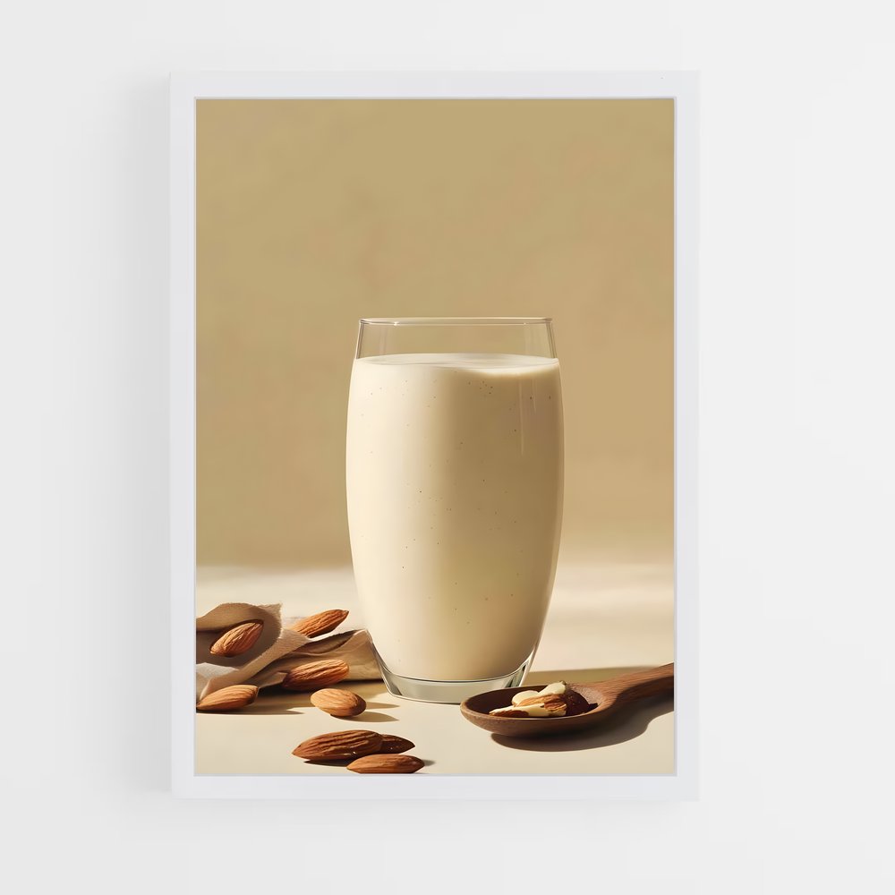ap-almond milk-1 cadre Blanc