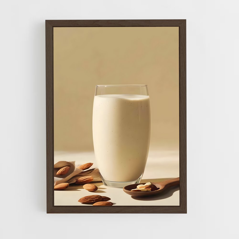 ap-almond milk-1 cadre Bois foncé