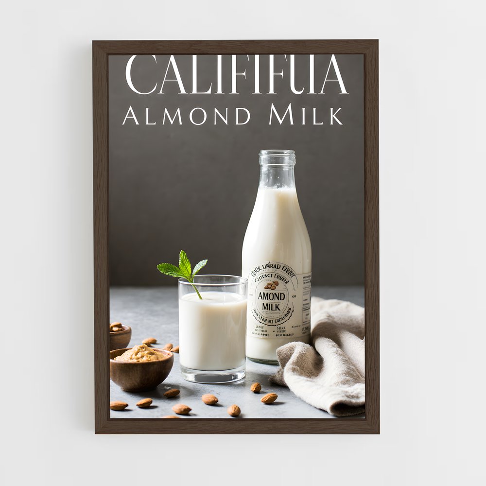 ap-almond milk-2 cadre Bois foncé