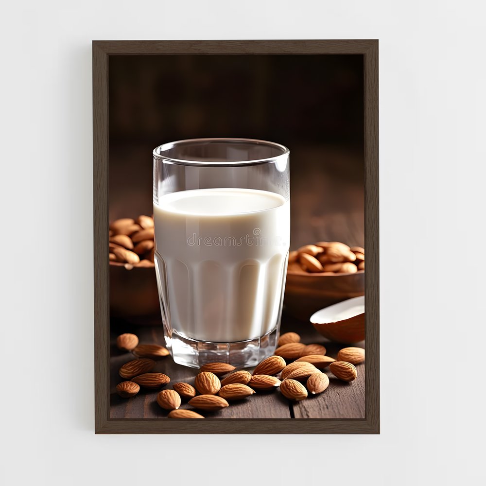 ap-almond milk-3 cadre Bois foncé