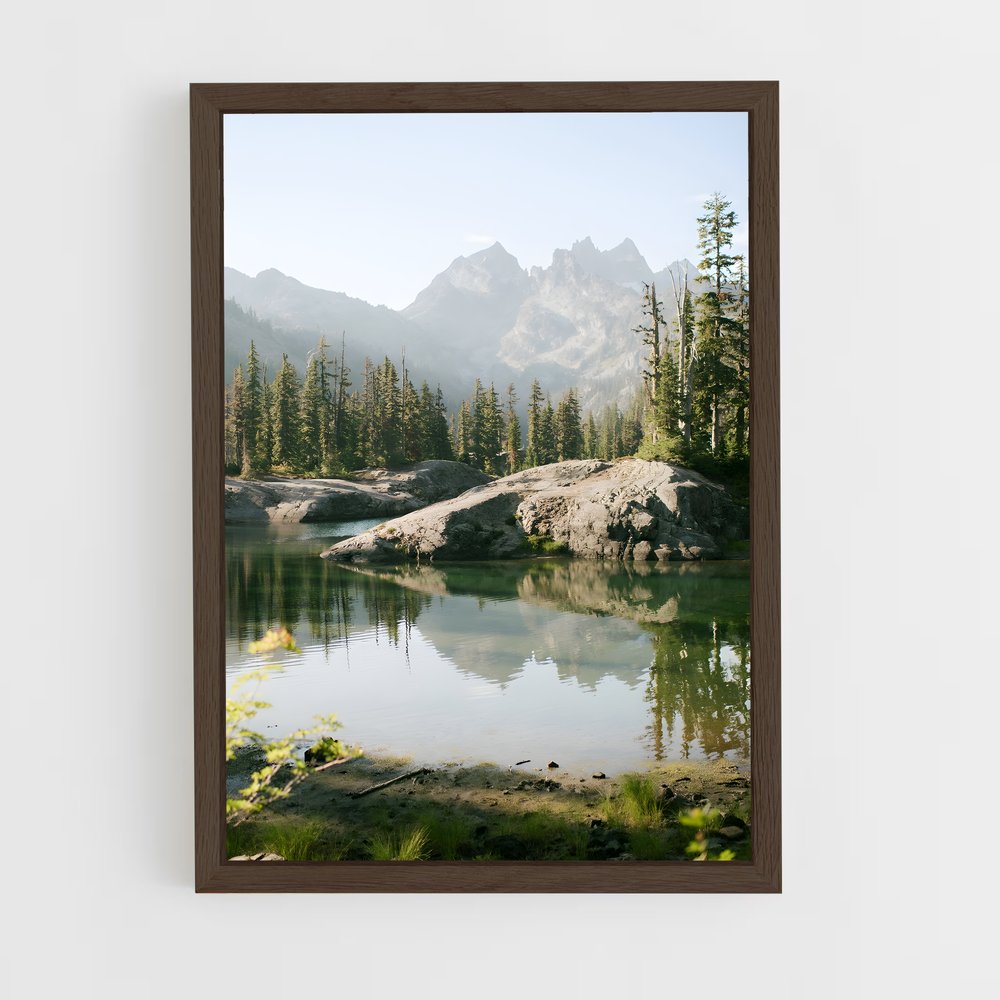 ap-alpine lake-4 cadre Bois foncé