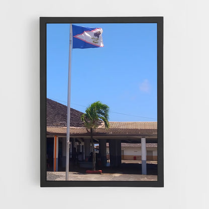 ap-american samoa flag-1 cadre Noir