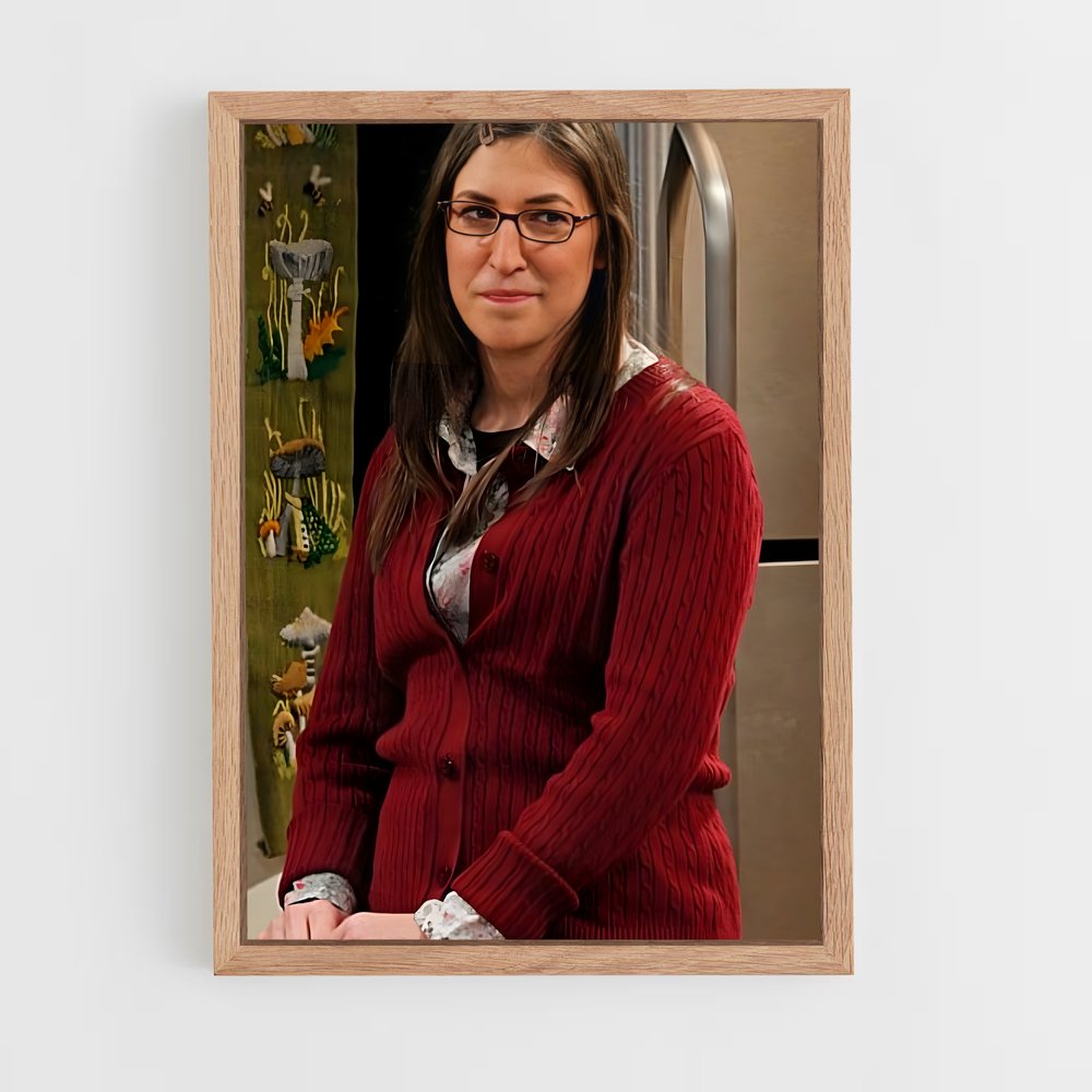 ap-amy farrah fowler-1 cadre Bois clair