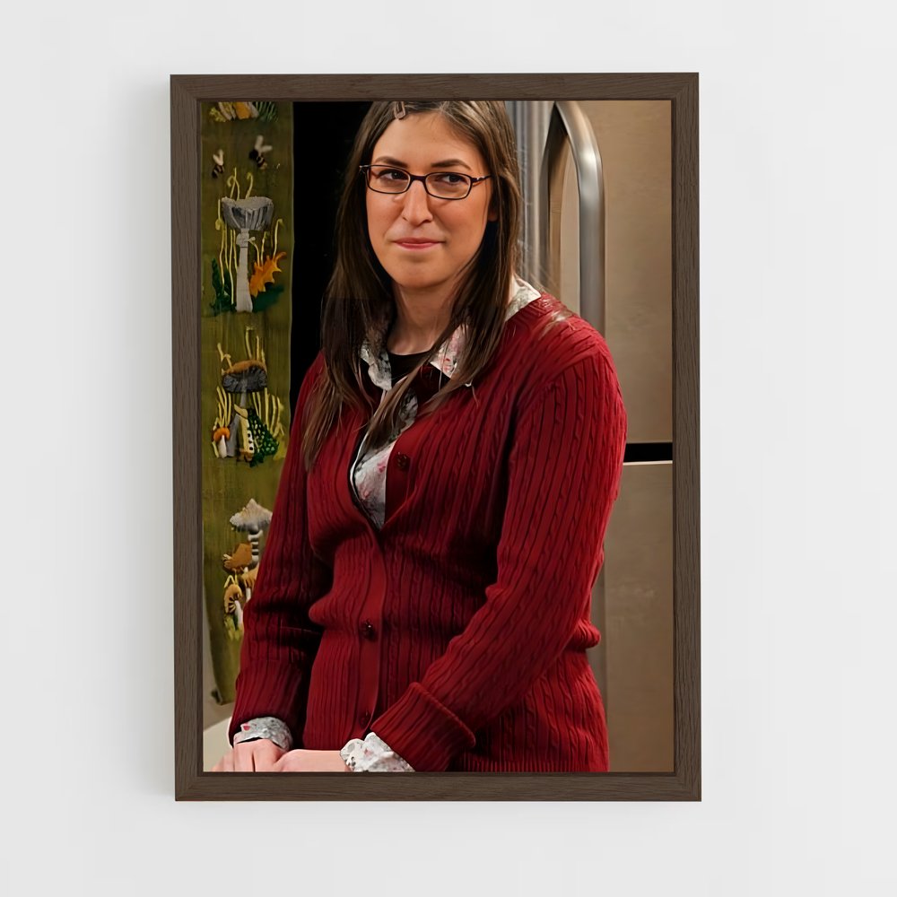 ap-amy farrah fowler-1 cadre Bois foncé