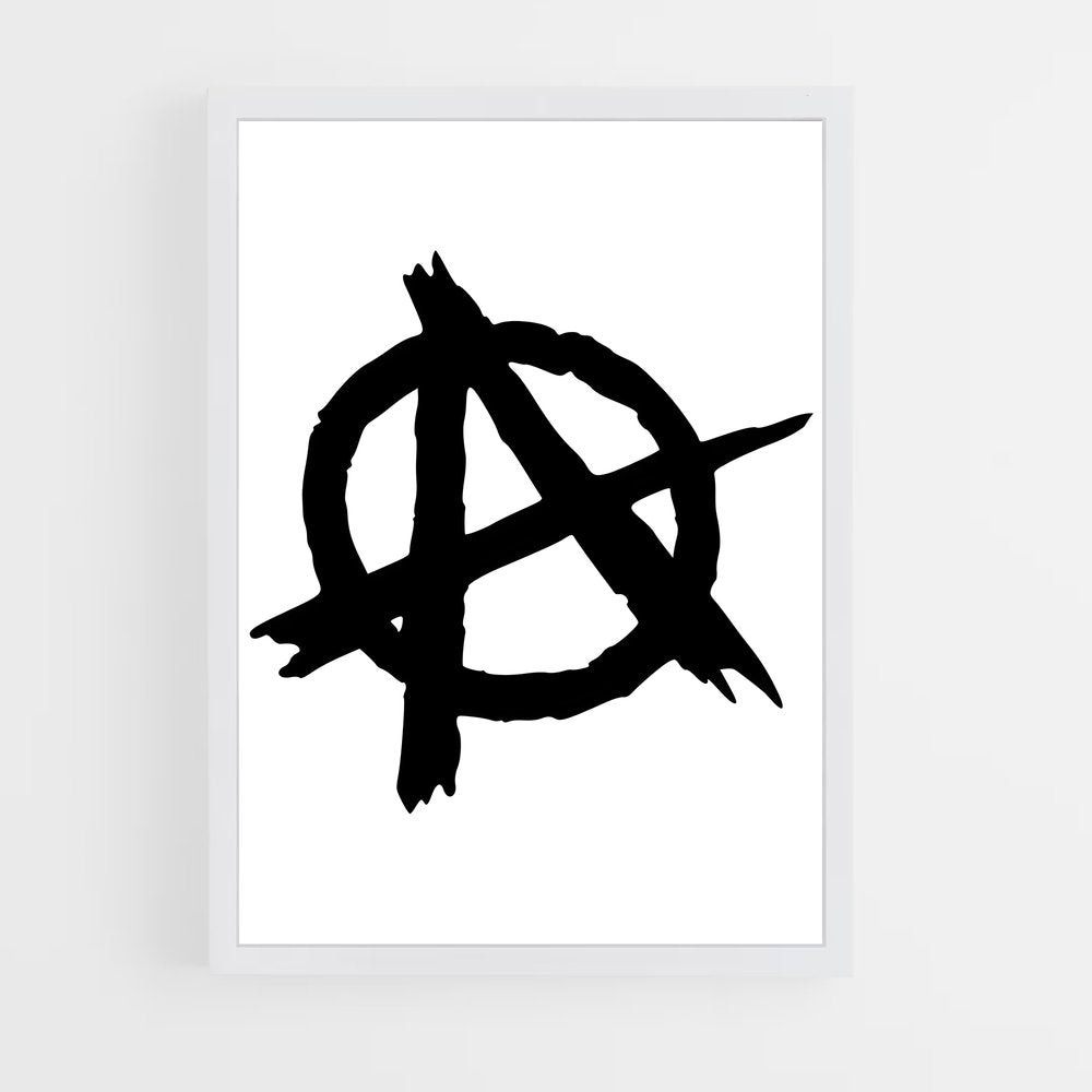 ap-anarchy symbol-2 cadre Blanc