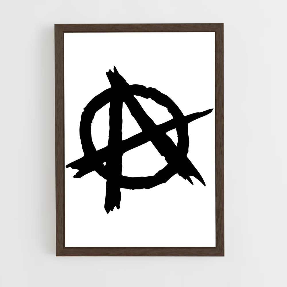 ap-anarchy symbol-2 cadre Bois foncé