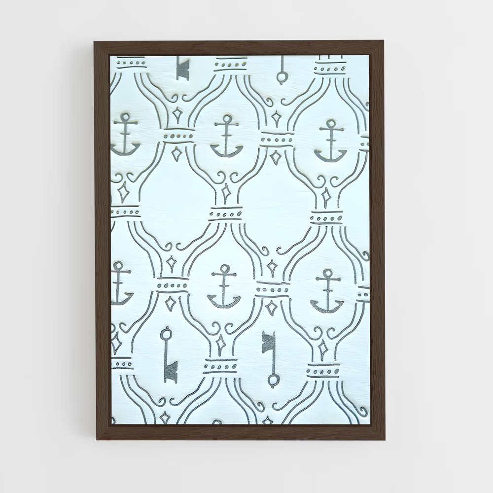 ap-anchor patterns-6 cadre Bois foncé