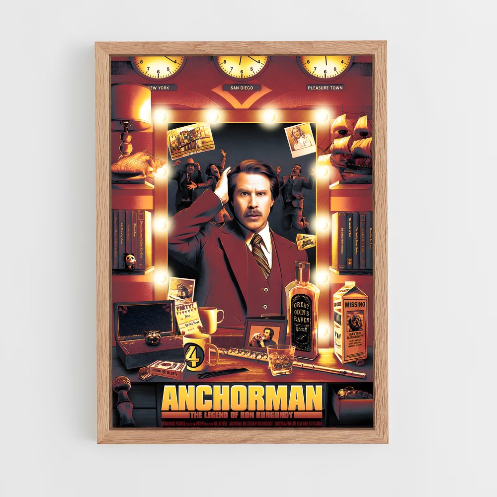 ap-anchorman-2 cadre Bois clair