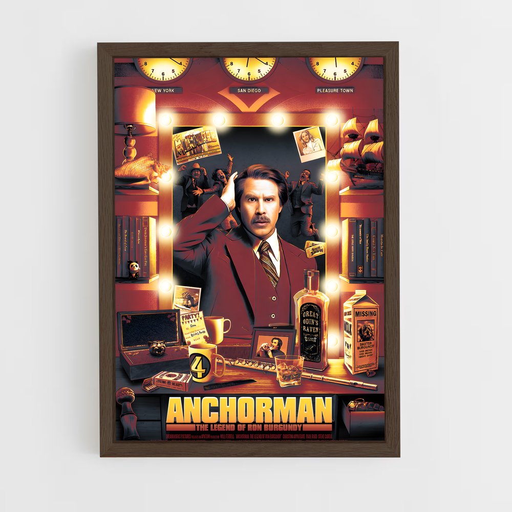 ap-anchorman-2 cadre Bois foncé