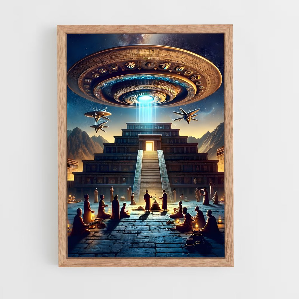 ap-ancient aliens-2 cadre Bois clair
