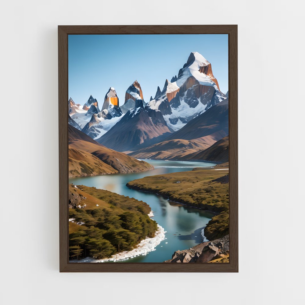 ap-andes mountains-2 cadre Bois foncé