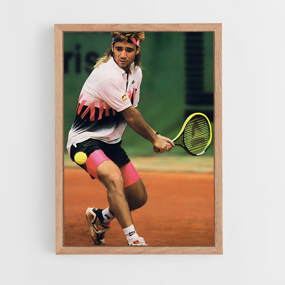 ap-andre agassi-2 cadre Bois clair