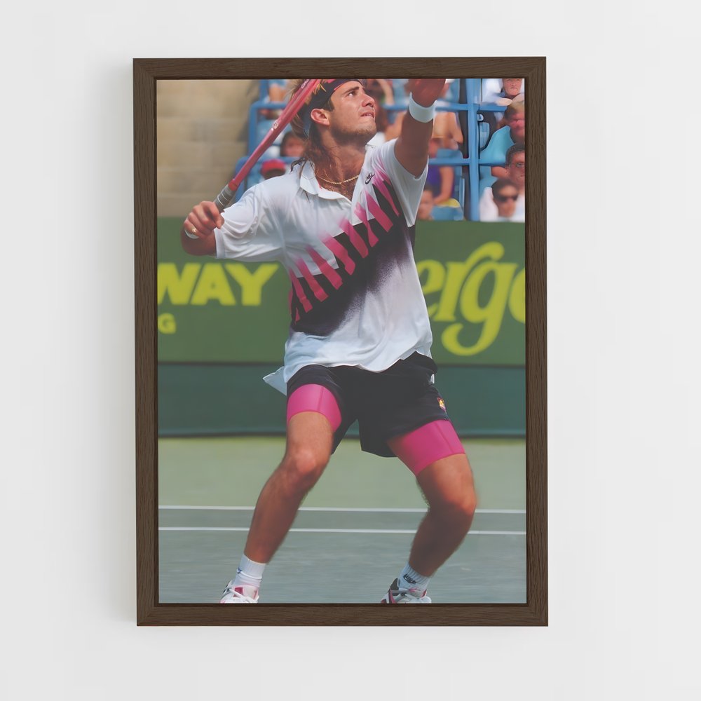 ap-andre agassi-5 cadre Bois foncé