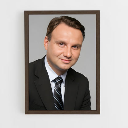 ap-andrzej duda-2 cadre Bois foncé