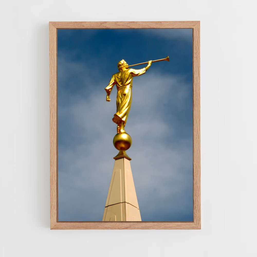 ap-angel moroni-8 cadre Bois clair