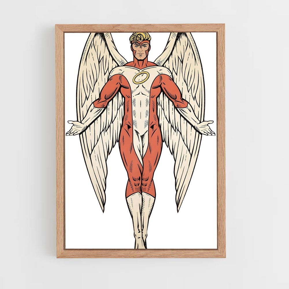 ap-angel x-men-6 cadre Bois clair