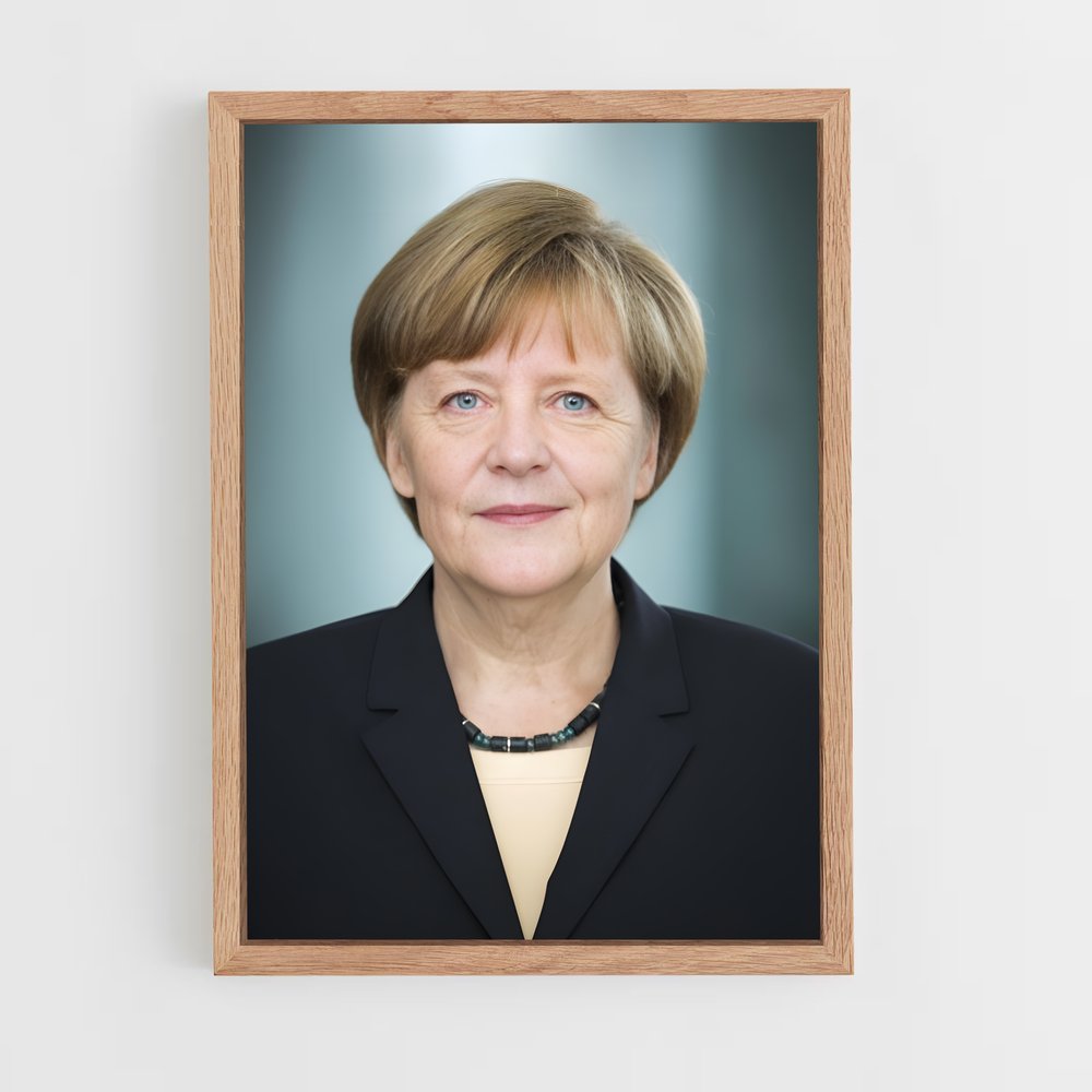 ap-angela merkel-1 cadre Bois clair