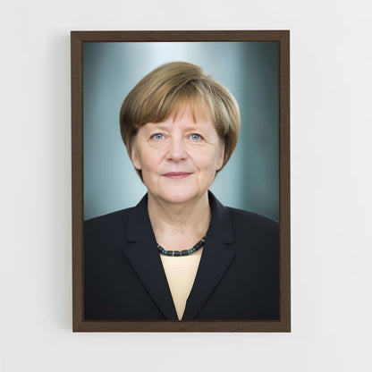 ap-angela merkel-1 cadre Bois foncé