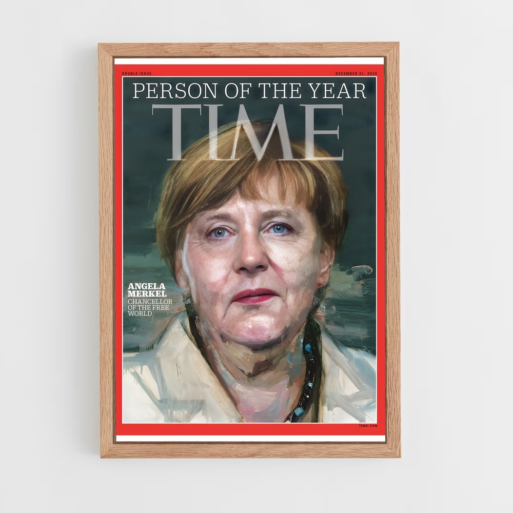 ap-angela merkel-5 cadre Bois clair