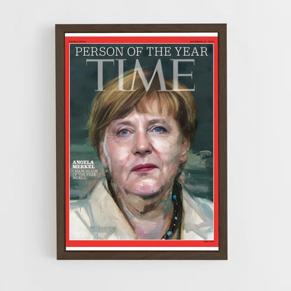 ap-angela merkel-5 cadre Bois foncé