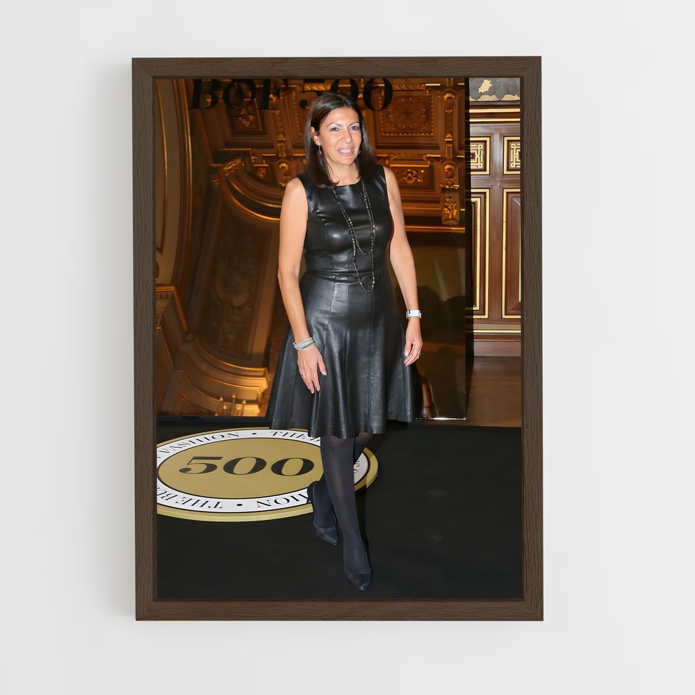 ap-anne hidalgo-4 cadre Bois foncé