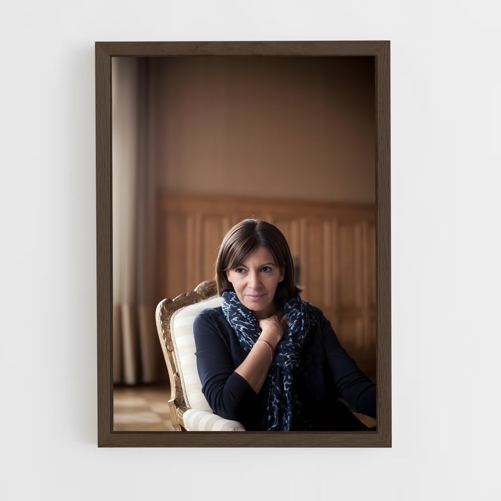 ap-anne hidalgo-9 cadre Bois foncé