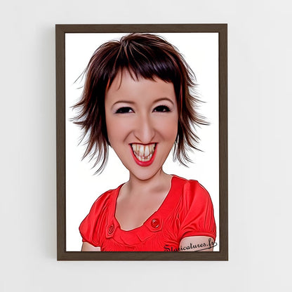 ap-anne roumanoff-2 cadre Bois foncé