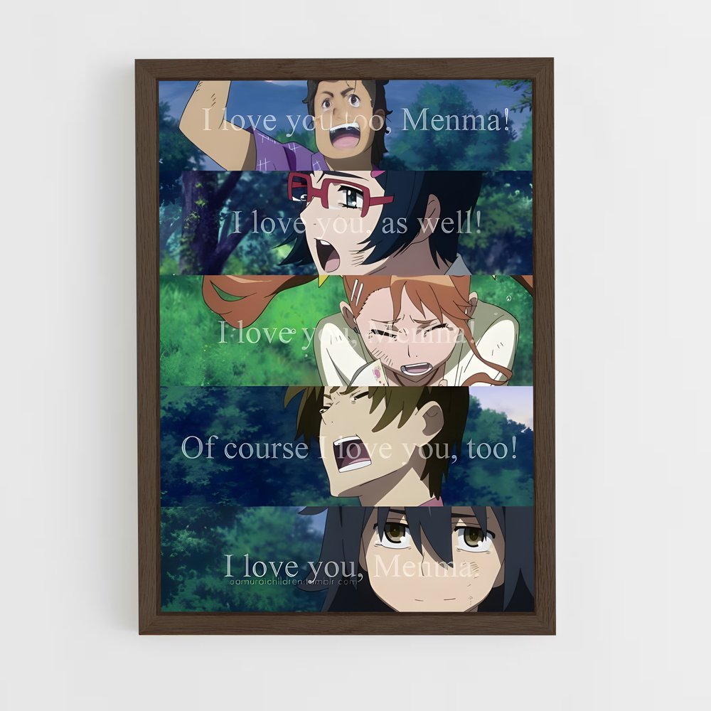 ap-anohana-6 cadre Bois foncé