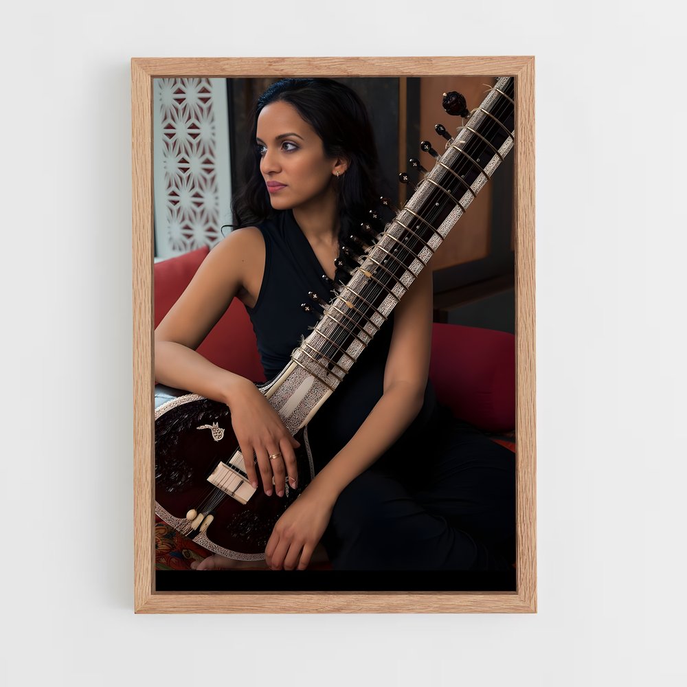 ap-anoushka shankar-2 cadre Bois clair