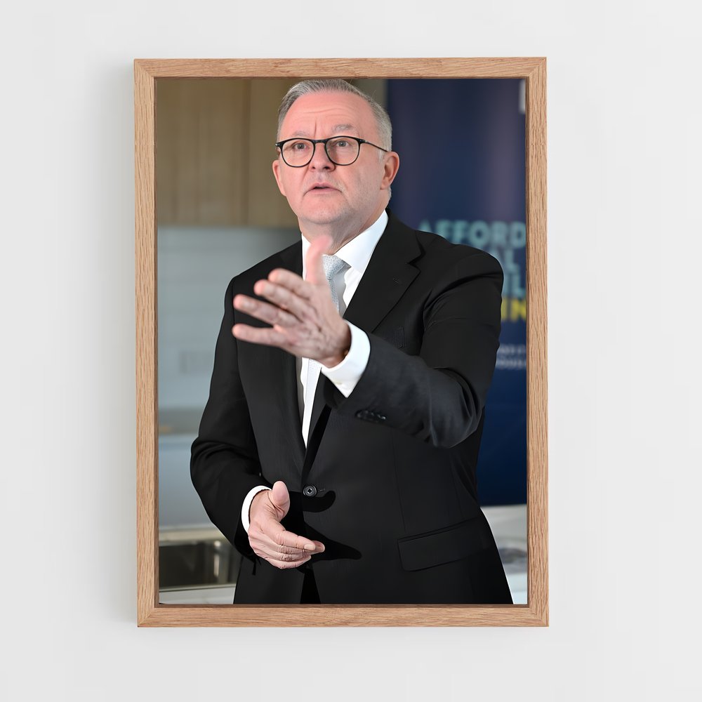 ap-anthony albanese-1 cadre Bois clair