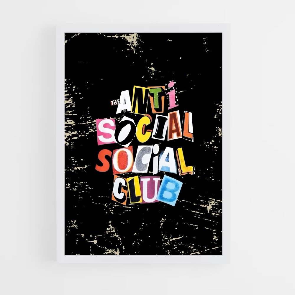 ap-anti social social club-3 cadre Blanc