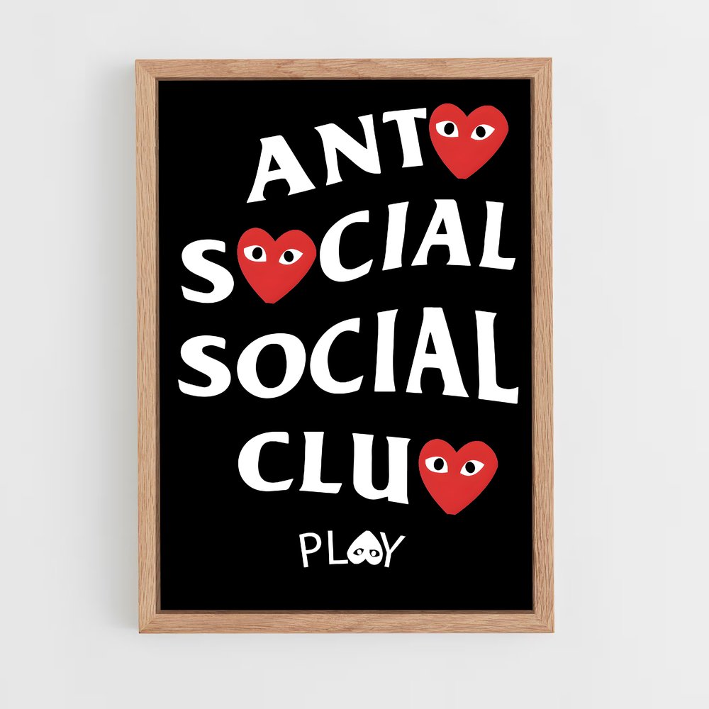 ap-anti social social club-5 cadre Bois clair