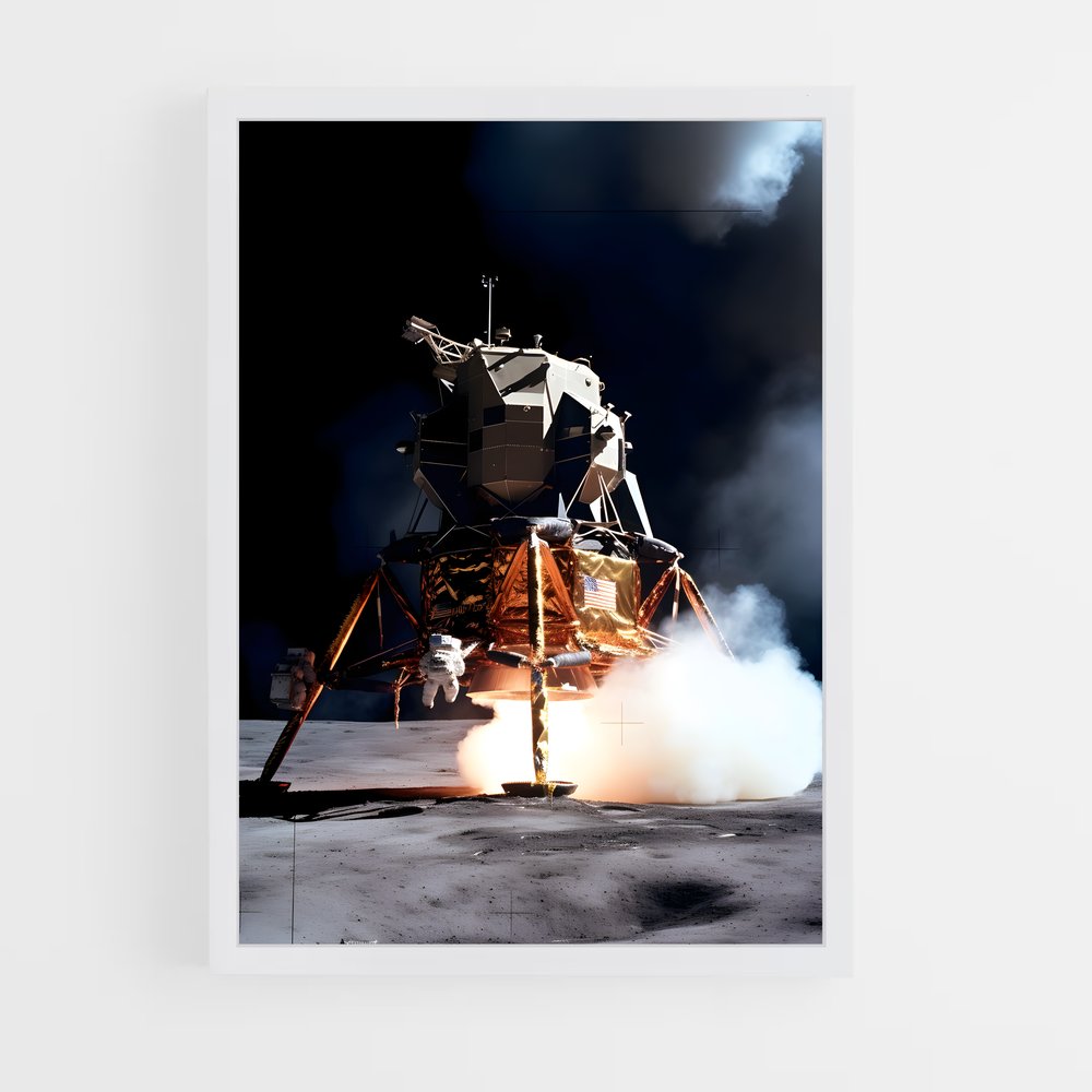 ap-apollo lunar module-1 cadre Blanc