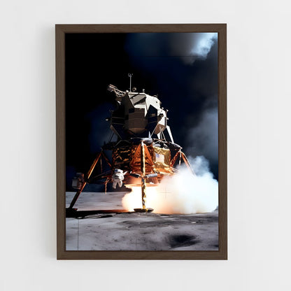 ap-apollo lunar module-1 cadre Bois foncé