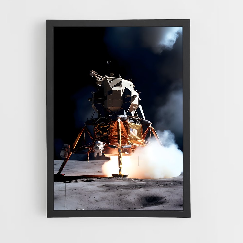 ap-apollo lunar module-1 cadre Noir