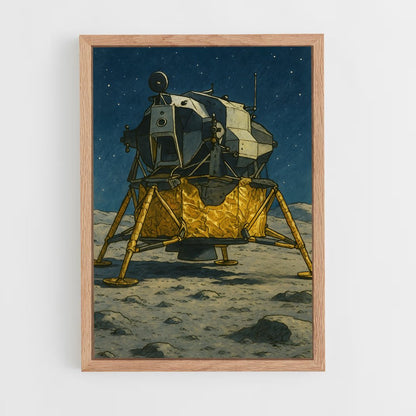 ap-apollo lunar module-2 cadre Bois clair