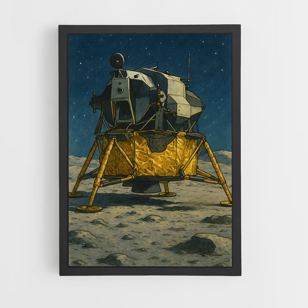 ap-apollo lunar module-2 cadre Noir