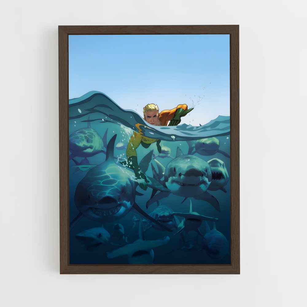 ap-aquaman-15 cadre Bois foncé