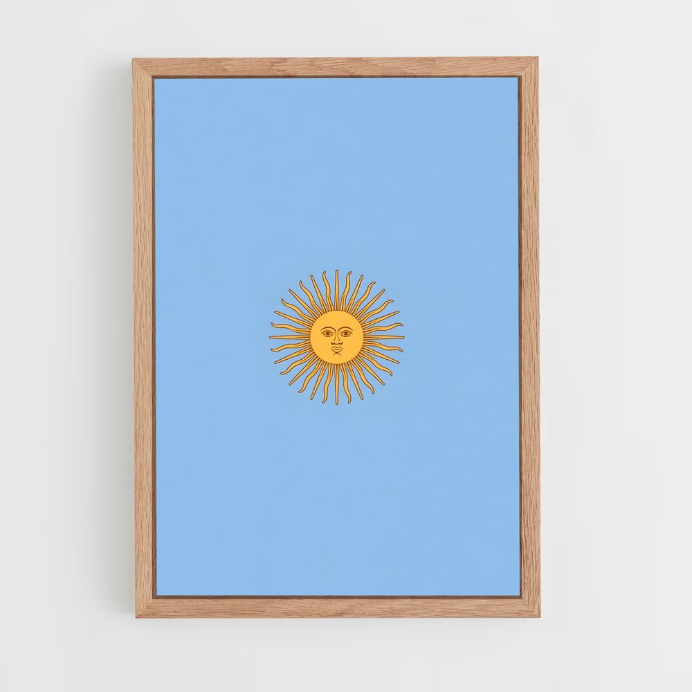 ap-argentina flag-2 cadre Bois clair