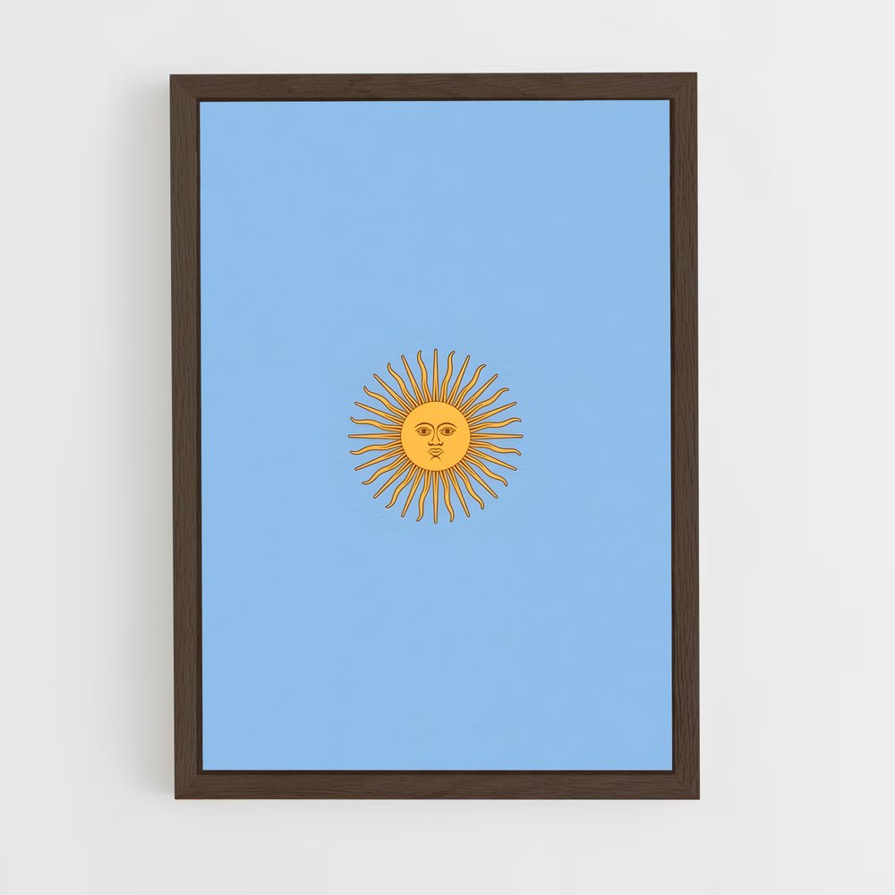 ap-argentina flag-2 cadre Bois foncé