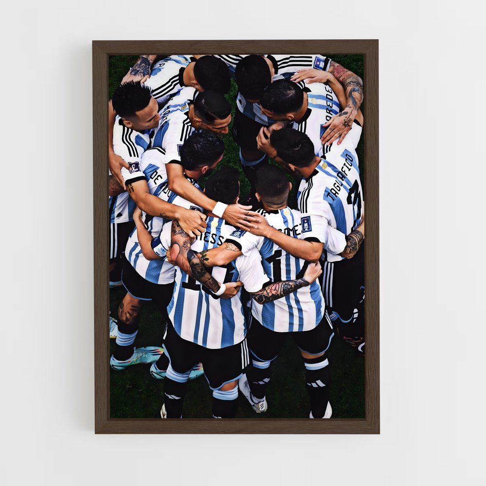 ap-argentina national football team-4 cadre Bois foncé