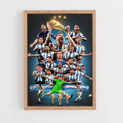 ap-argentina national football team-5 cadre Bois clair