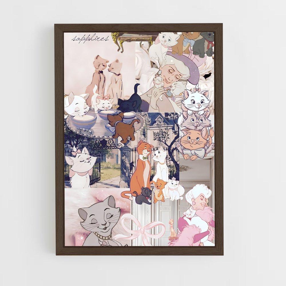 ap-aristocats-1 cadre Bois foncé