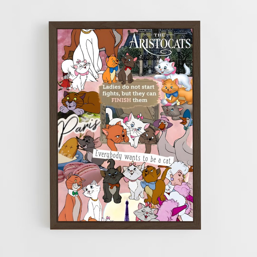 ap-aristocats-3 cadre Bois foncé