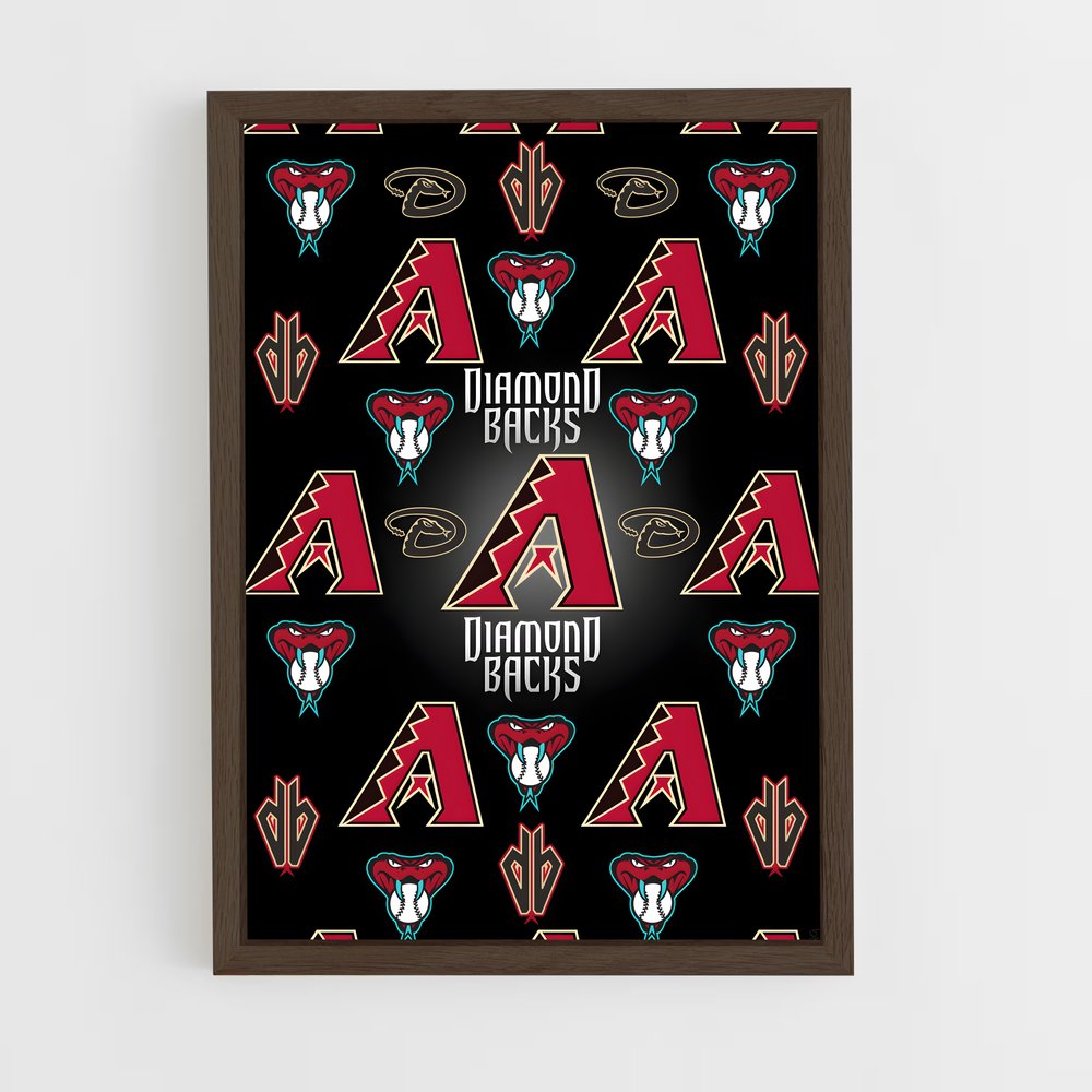 ap-arizona diamondbacks-2 cadre Bois foncé