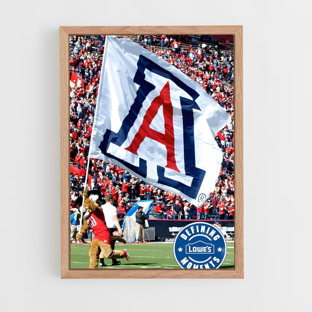 ap-arizona wildcats-3 cadre Bois clair