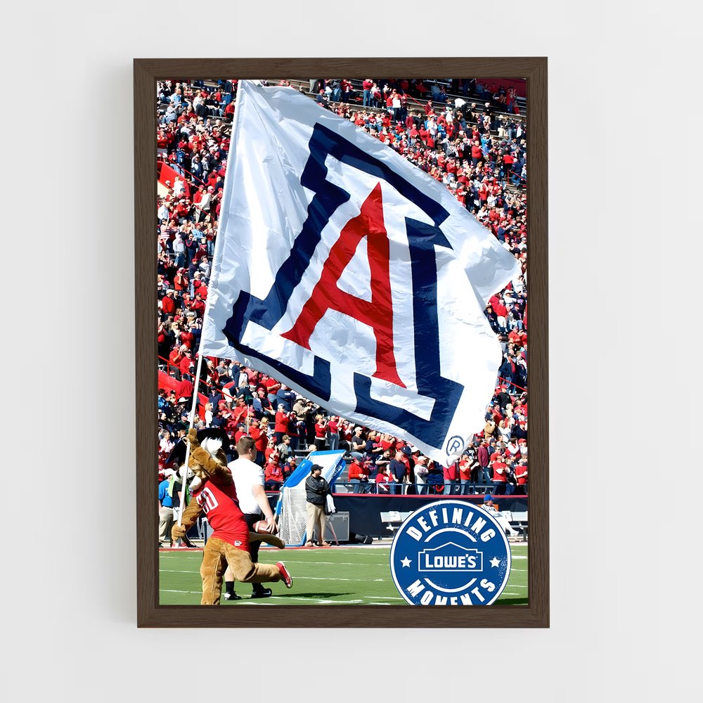 ap-arizona wildcats-3 cadre Bois foncé