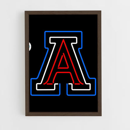 ap-arizona wildcats-4 cadre Bois foncé