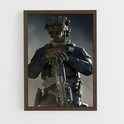 ap-army soldier-16 cadre Bois foncé