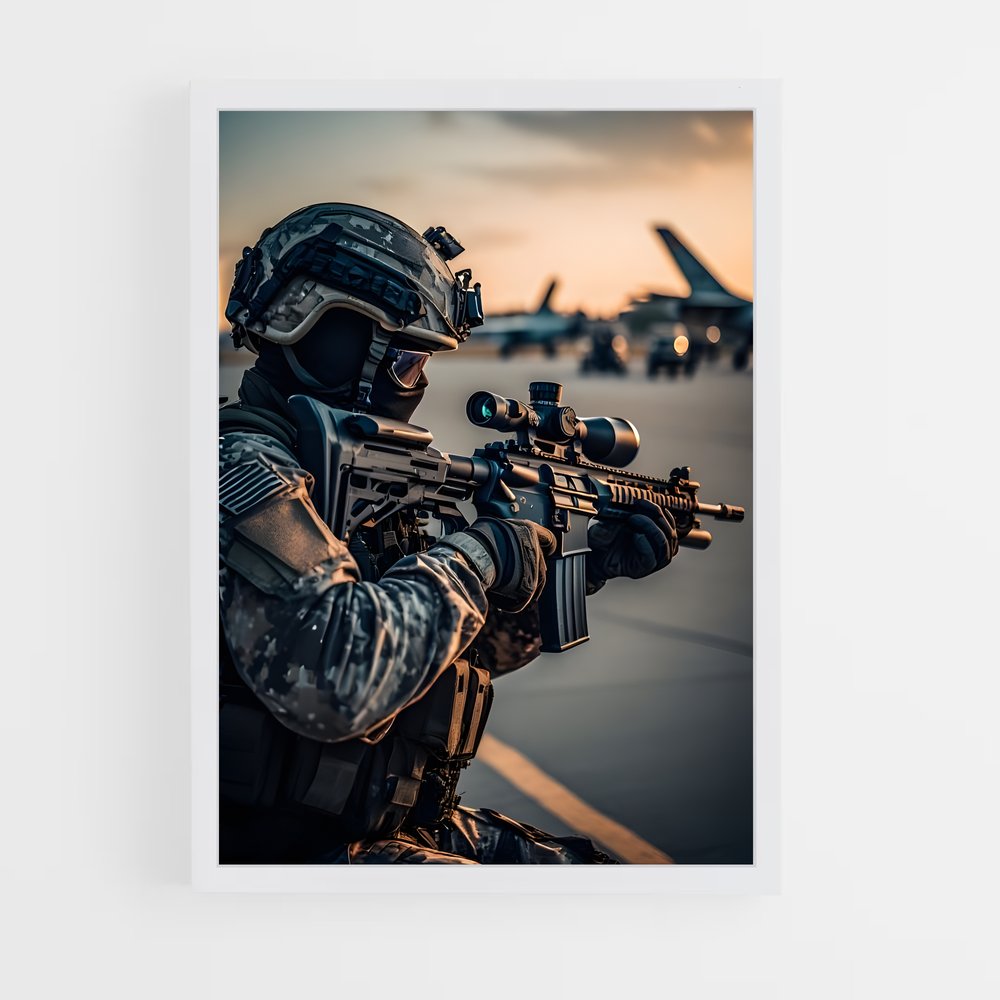 ap-army soldier-6 cadre Blanc